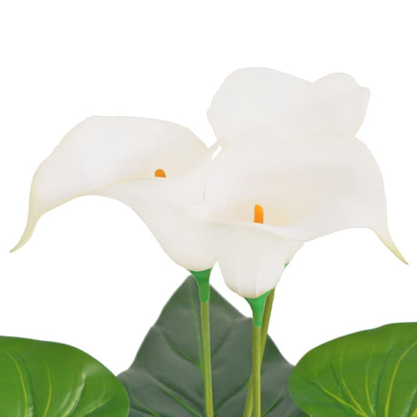Vidaxl Art Calla Lelie Plant avec du pot 85 cm blanc
