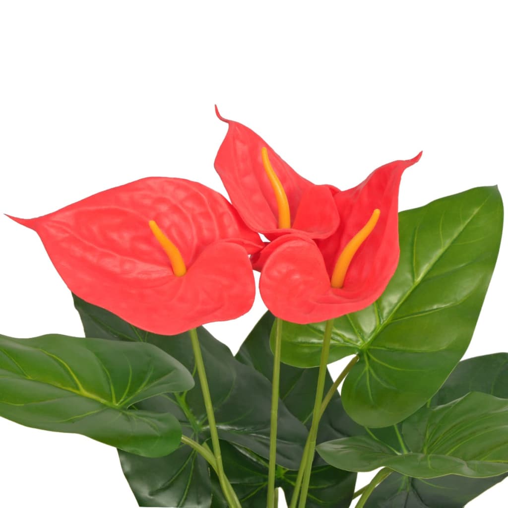 Vidaxl Art Anthurium Plant med gryde 45 cm rød og gul