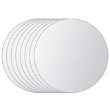 Vidaxl 8 st miroir carreaux de verre rond