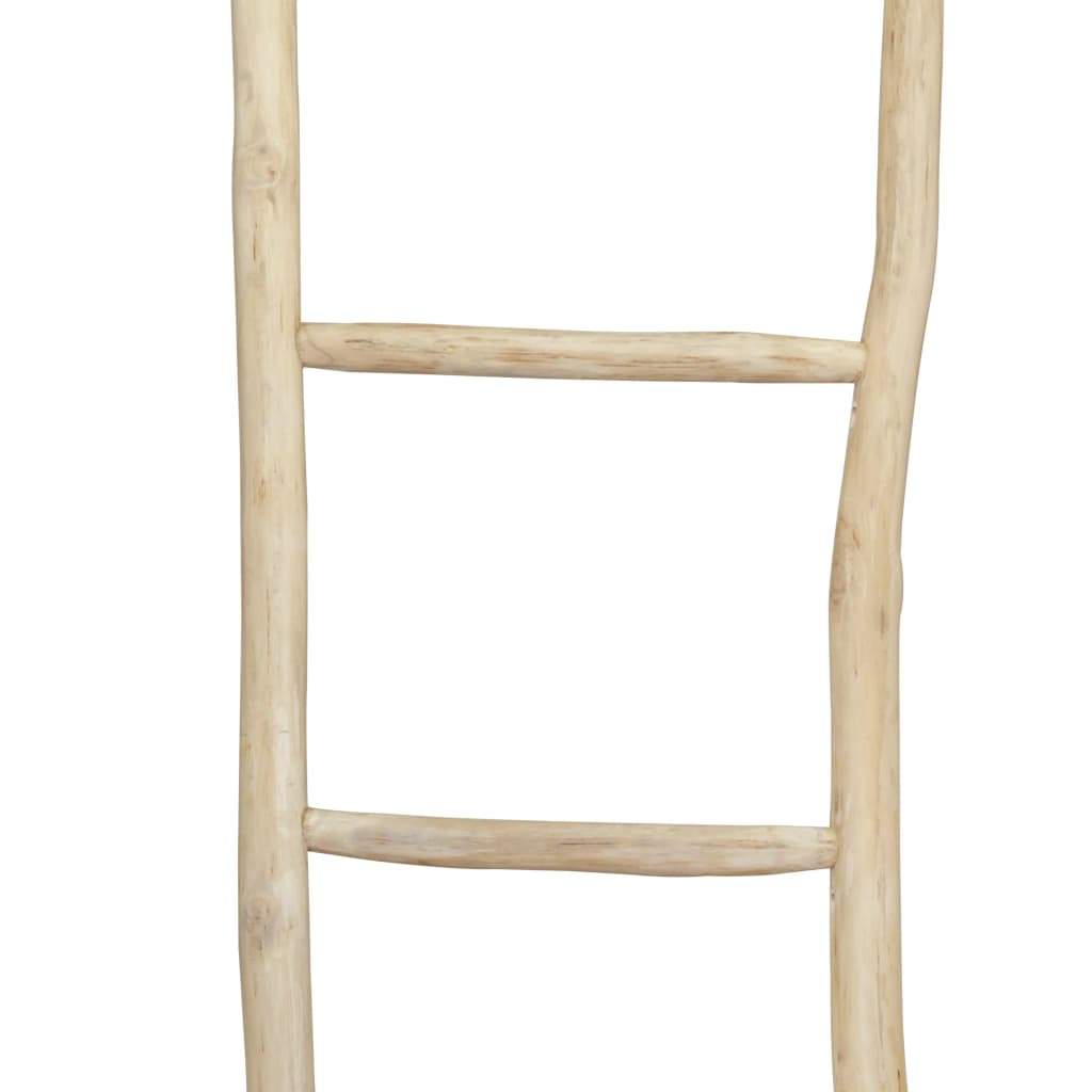 Échelle de serviette Vidaxl avec 5 sports de bois de teck 45x150 cm