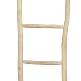 Escalera de toalla Vidaxl con 5 deportes de madera de teca de 45x150 cm