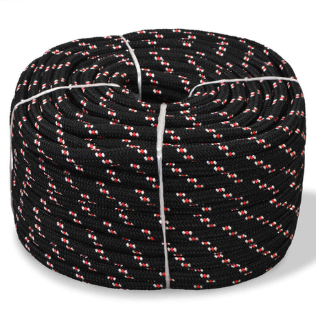 VidaXL corde de bateau 14 mm 50 m polypropylène noir