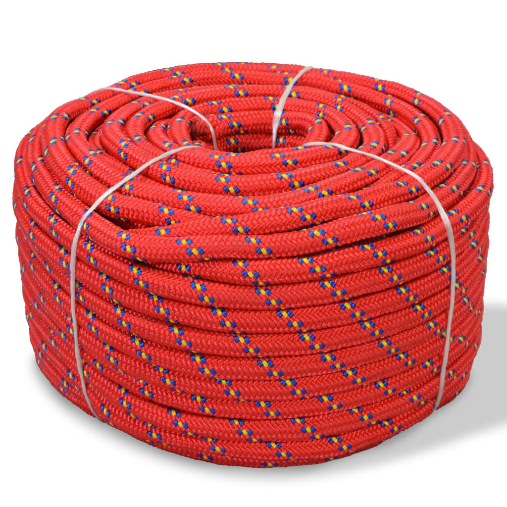 Corde à démarrage Vidaxl 6 mm 100 m de polypropylène rouge