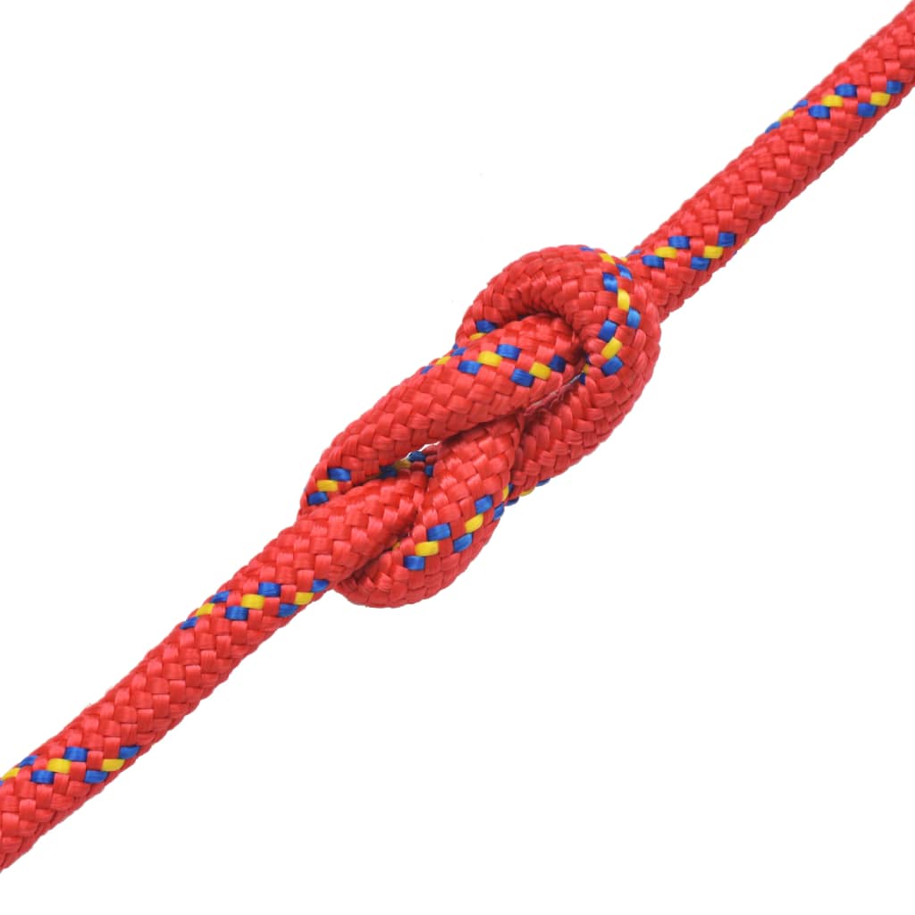 VidaXL corde de bateau 10 mm 50 m polypropylène rouge