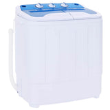 Vidaxl mini machine à laver avec du tambour double 5,6 kg
