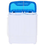 Vidaxl mini machine à laver avec du tambour double 5,6 kg