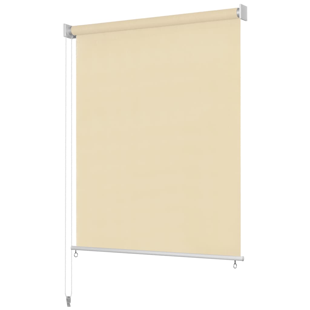 Vidaxl rulleblind for utenfor 120x230 cm krem