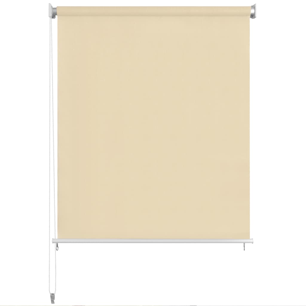 Vidaxl rulleblind for utenfor 120x230 cm krem