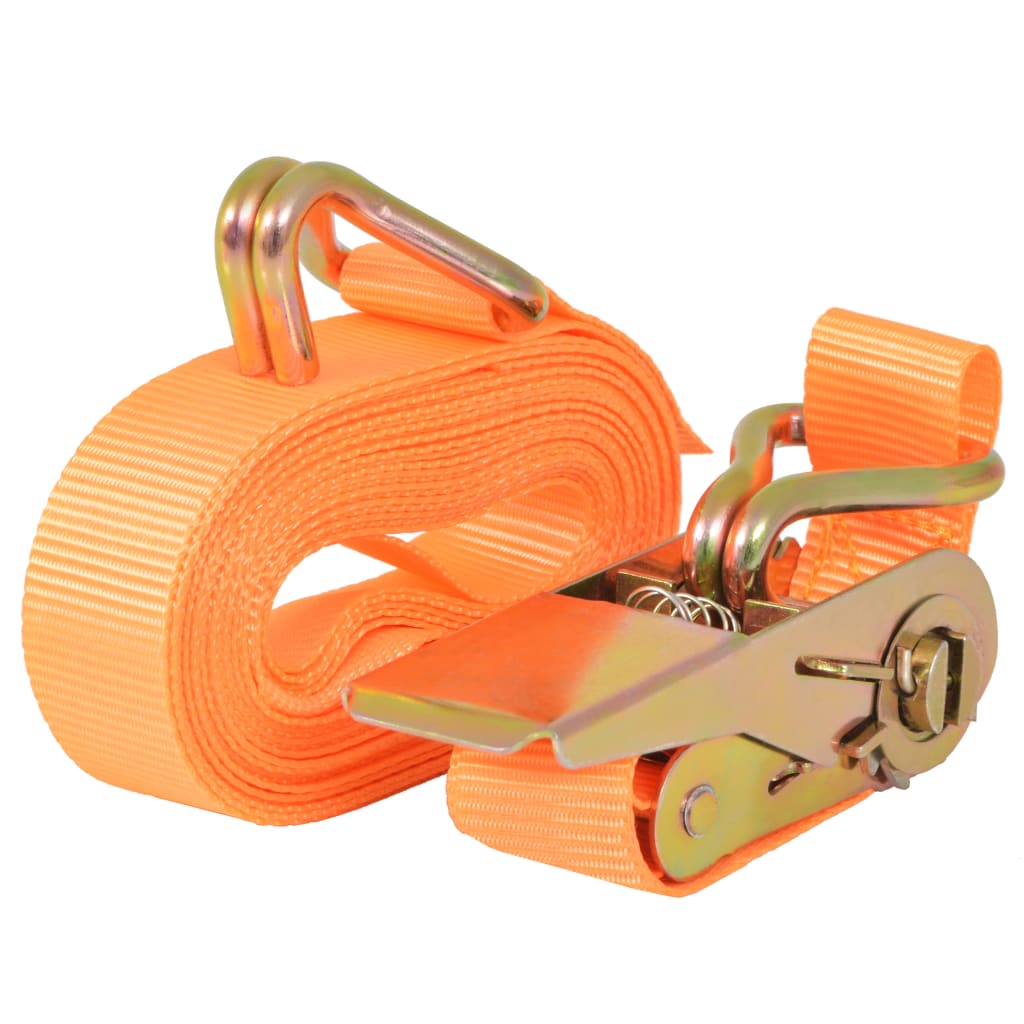 Vidaxl span dæk 0,4 ton 6mx25mm orange 10 stk