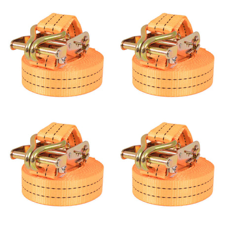 Vidaxl sangles de tension 1 tonne 6mx38mm orange 4 pcs