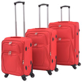 Vidaxl Trolleyset Red 3 pezzi