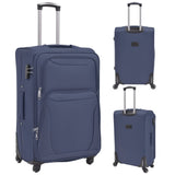 Vidaxl trolleyset marineblauw 3-delig