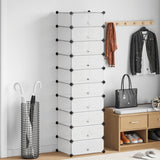 Armoire à chaussures vidaxl avec 10 compartiments en boucles blancs blancs