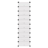 Armoire à chaussures vidaxl avec 10 compartiments en boucles blancs blancs