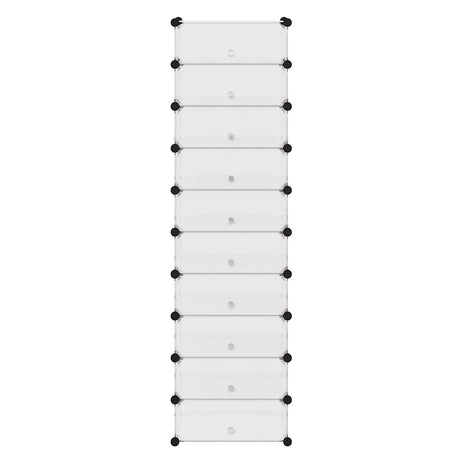 Armoire à chaussures vidaxl avec 10 compartiments en boucles blancs blancs