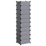 Armoire à chaussures vidaxl avec 10 compartiments effondrés noirs