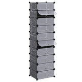 Armoire à chaussures vidaxl avec 10 compartiments effondrés noirs
