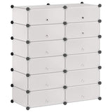 Armoire à chaussures vidaxl avec 12 compartiments en boucles blancs blancs