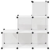 Meubles de stockage vidaxl avec 6 compartiments blancs