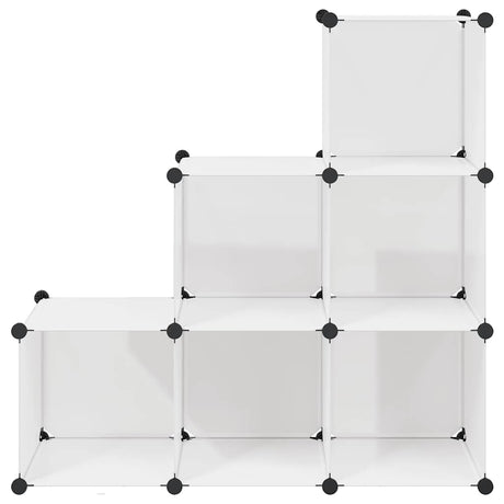 Meubles de stockage vidaxl avec 6 compartiments blancs