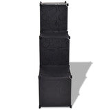 Vidaxl Storage furniture with 6 compartments Black