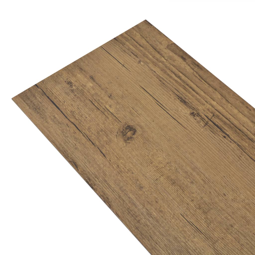 Vidaxl Floorboards Ikke-selvklæbende 5,26 m² 2 mm PVC Walnut Brown