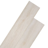 Planches de plancher vidaxl non auto-adhésive 5,26 m² 2 mm PVC chêne blanc coloré
