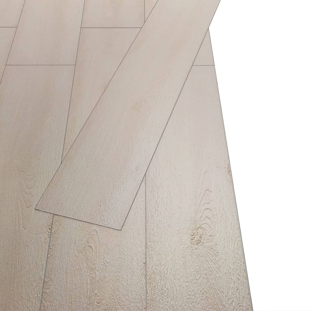 Vidaxl podłogowe deski podłogowe nie-samoprzylepne 5,26 m² 2 mm PVC White Oak w kolorze