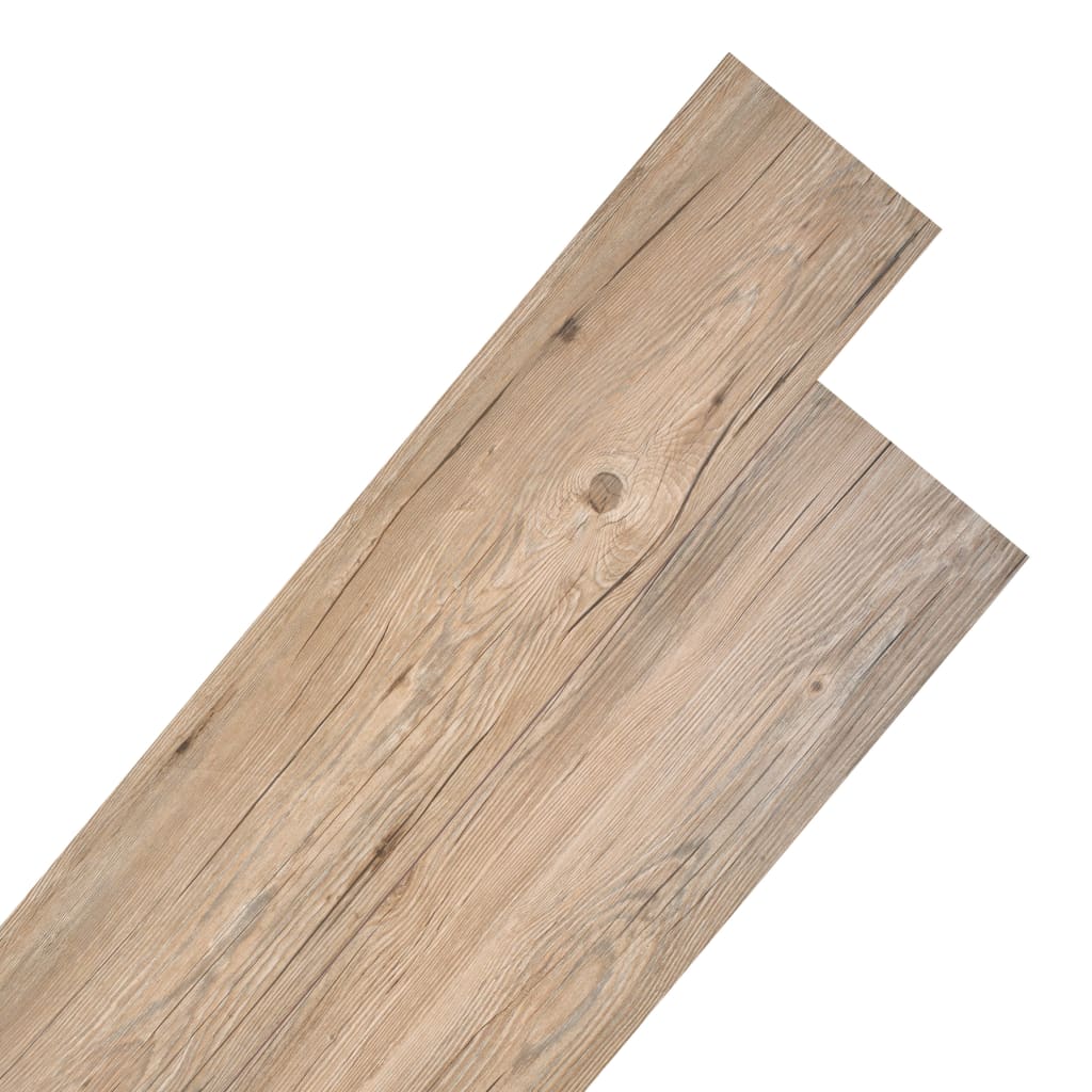 Planches de plancher vidaxl non auto-adhésive 5,26 m² 2 mm en PVC Brown