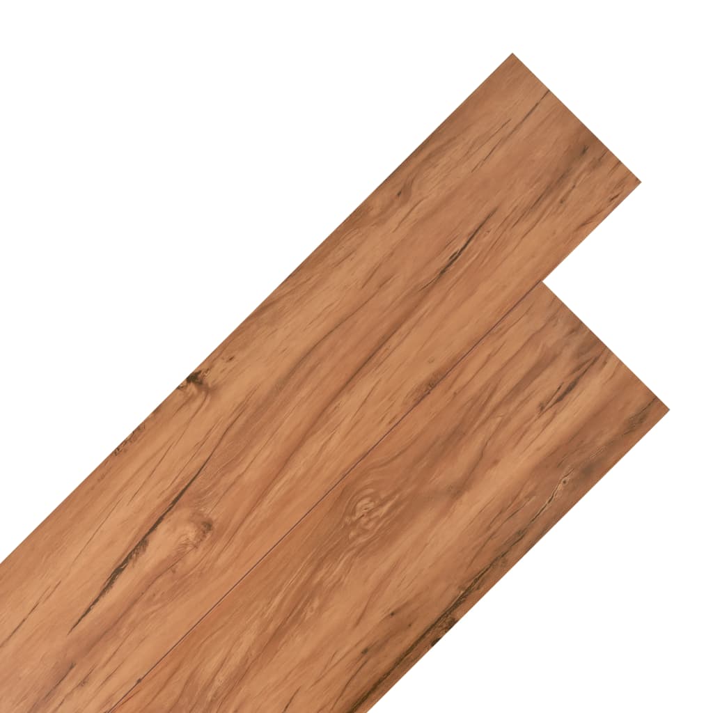 Tablas de piso de Vidaxl no adhesivo 5.26 m² 2 mm PVC ELM Natural