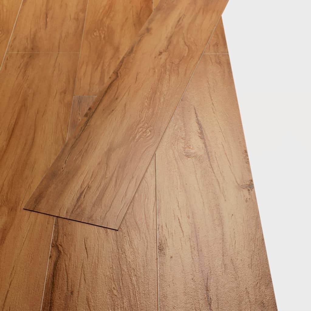 Vidaxl Floorboards Ikke-self-klæbende 5,26 m² 2 mm PVC Elm Naturlig