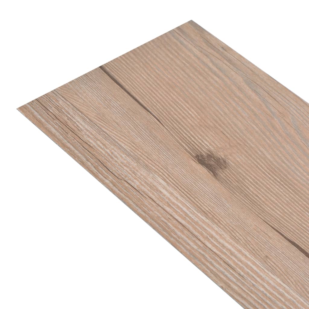 Planches de plancher vidaxl auto-adhésives 5,02 m² 2 mm en PVC Brown