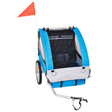 Vidaxl Bicycle Trailer 30 kg gris et bleu