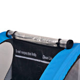 Vidaxl Bicycle Trailer 30 kg gris et bleu
