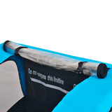 Vidaxl Bicycle Trailer 30 kg gris et bleu