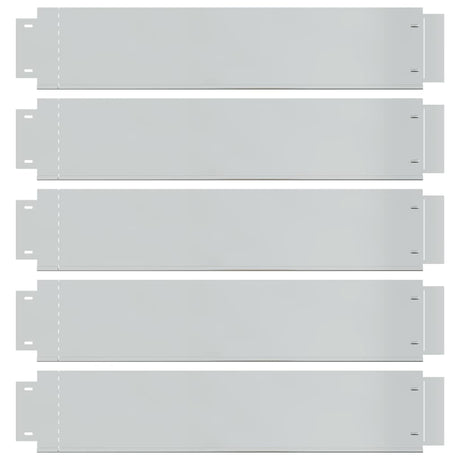 Vidaxl Grass Borders 100x19 cm en acier galvanisé 5 STS