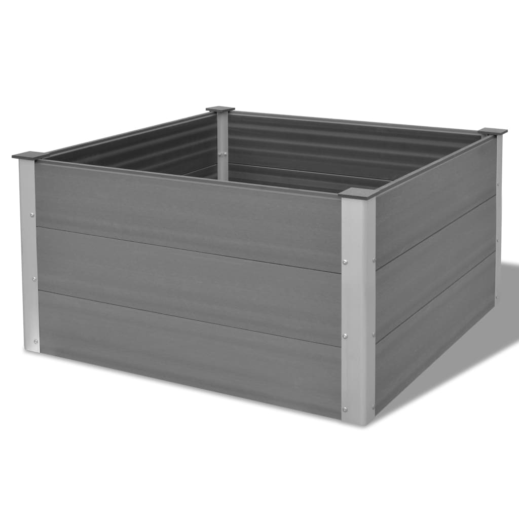 Vidaxl Planter zvedl 100x100x54 cm HKC šedá