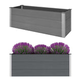 Vidaxl Planter surélevé 150x50x54 cm HKC Gray