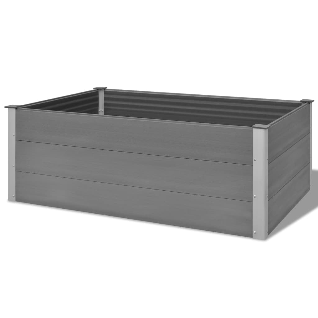 Vidaxl Planter surélevé 150x100x54 cm HKC Gray