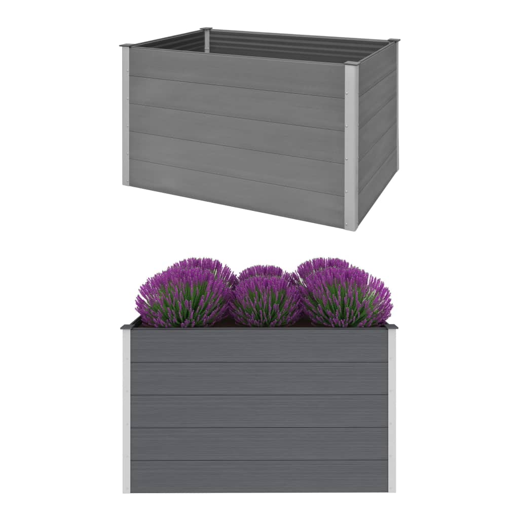 Vidaxl Planter surélevé 150x100x91 cm HKC Gray