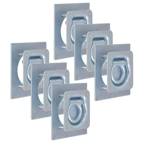 Anneaux de montage Vidaxl pour la remorque 2000 kg en acier galvanisé 6 pcs