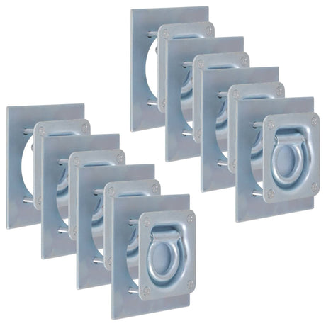 Anneaux de montage Vidaxl pour la remorque 2000 kg en acier galvanisé 8 pcs