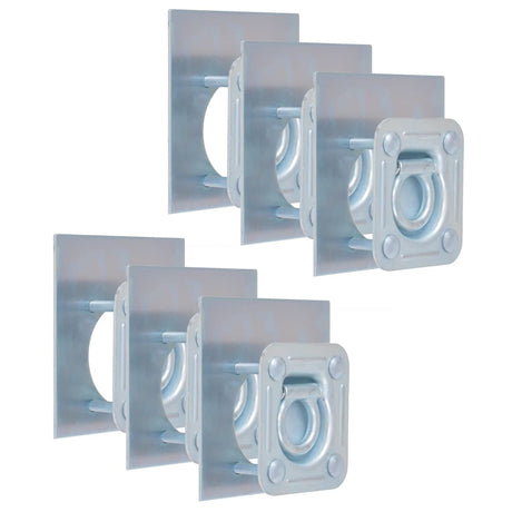 Anneaux de montage Vidaxl pour la remorque 2000 kg en acier galvanisé 6 pcs