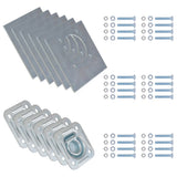 Anneaux de montage Vidaxl pour la remorque 2000 kg en acier galvanisé 6 pcs