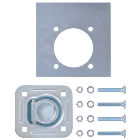 Anneaux de montage Vidaxl pour la remorque 2000 kg en acier galvanisé 6 pcs