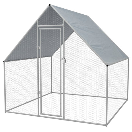 Vidaxl Buitenhok pour les poulets 2x2x1,92 m en acier galvanisé