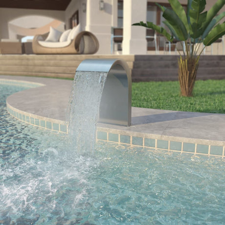 Vidaxl Piscine Fountain 45x30x65 cm en acier inoxydable en argent coloré