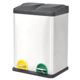 Vidaxl Pédal Bin pour recycler 36 acier sans luxure
