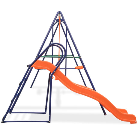 Balançoire Vidaxx avec toboggan et 3 sièges orange