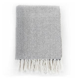 Vidaxl Plaid Herringbone 160x210 cm Coton Gray